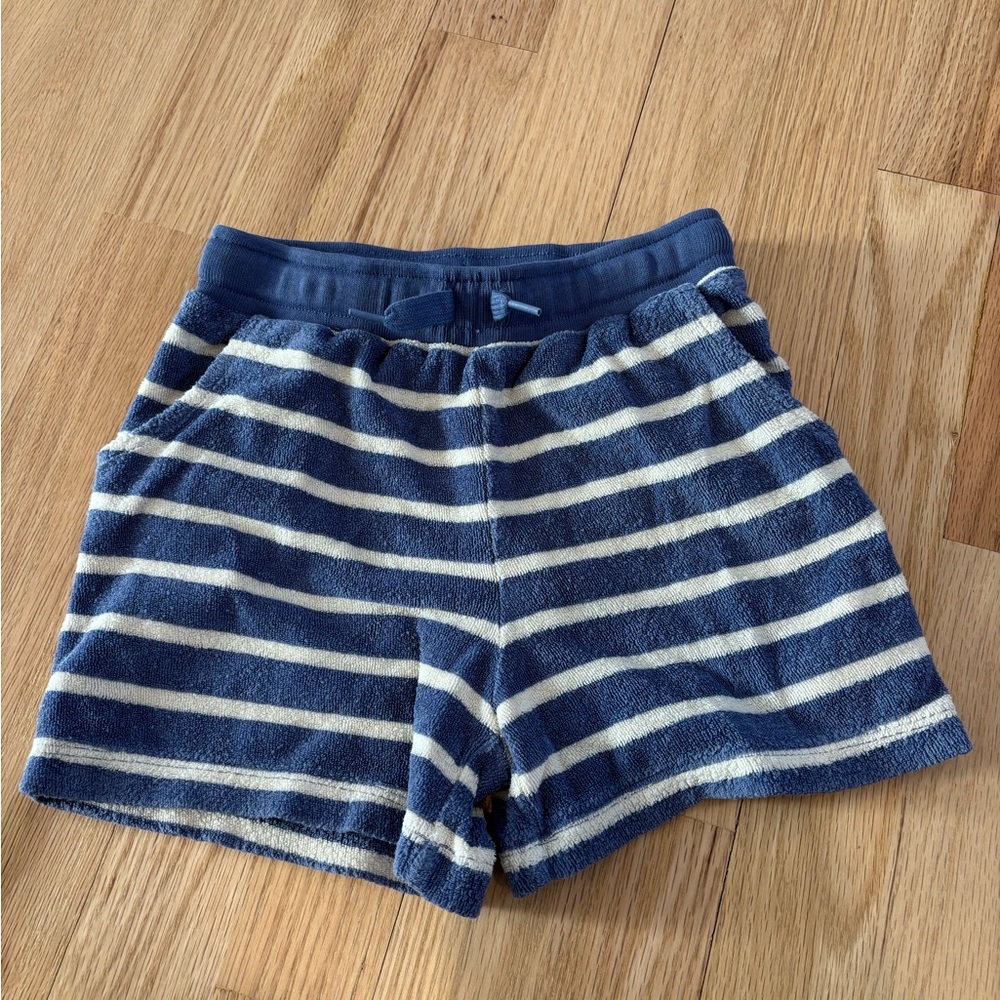 GAP Kids Terry Cotton Blue and White Striped Shorts, Sz 5